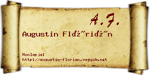 Augustin Flórián névjegykártya